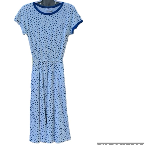 70s Vintage Lanz originals polka dot dress 60s • modest dress - Picture 2 of 9